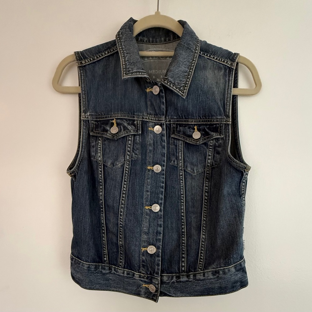 Aritzia Talula Denim Blue Jean Vest- -Sz.M